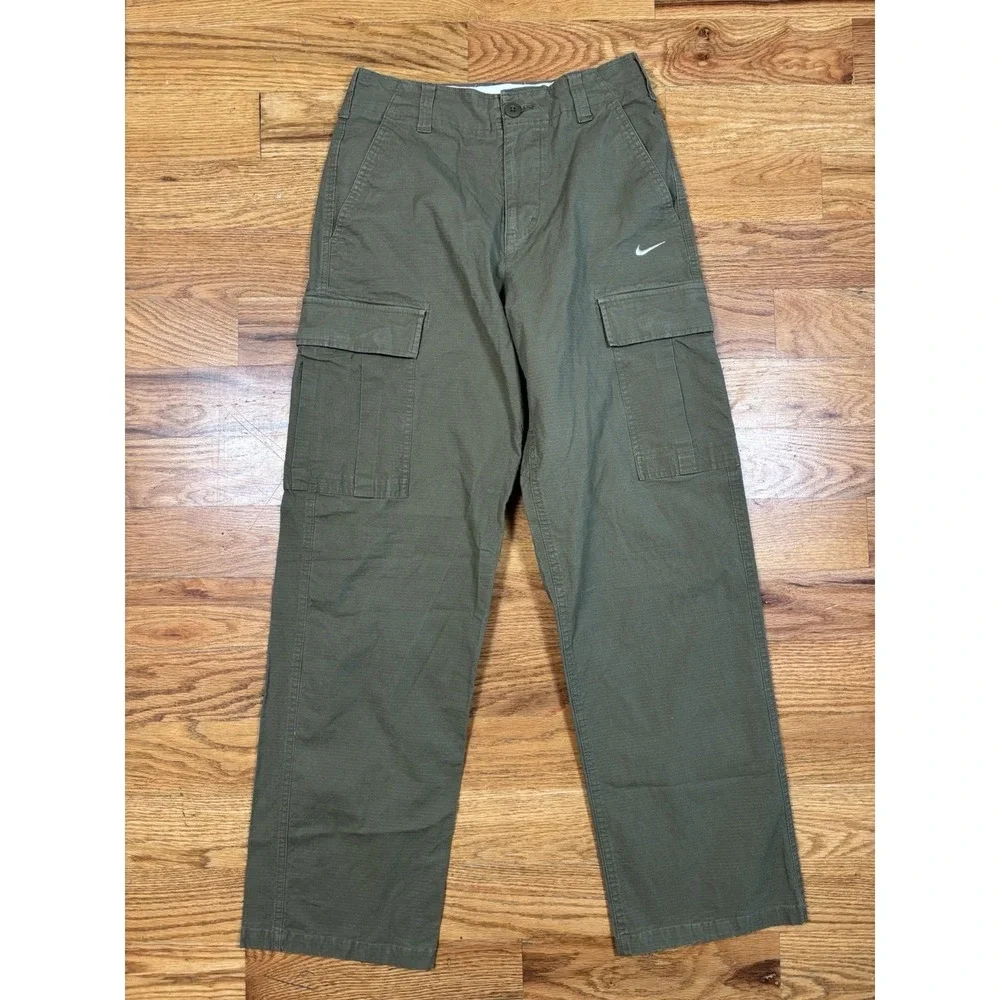 Nike SB Kearny Cargo Pants Men's Size 28x30 Olive Green Canvas Y2K Streetwear
